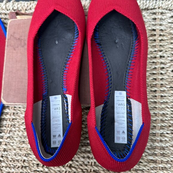Rothy's The Point Flat Chili Red Sz 9.5 - Picture 10 of 15